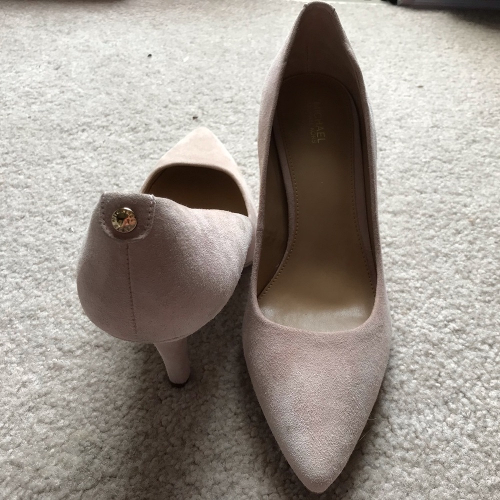 Pink Michael Kors Suede Pumps